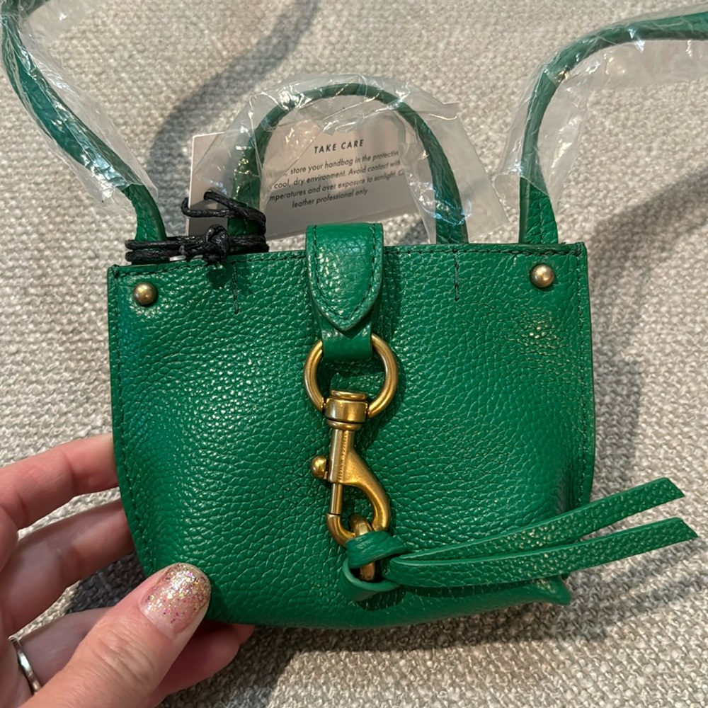 Rebecca Minkoff. Megan Micro Tote. Color: Envy Style: SF22TDXXE8